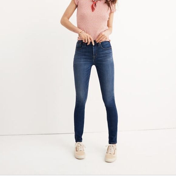Madewell Blue 10" High Rise‎ Skinny Ankle Jeans 27 Classic Casual - Picture 1 of 9